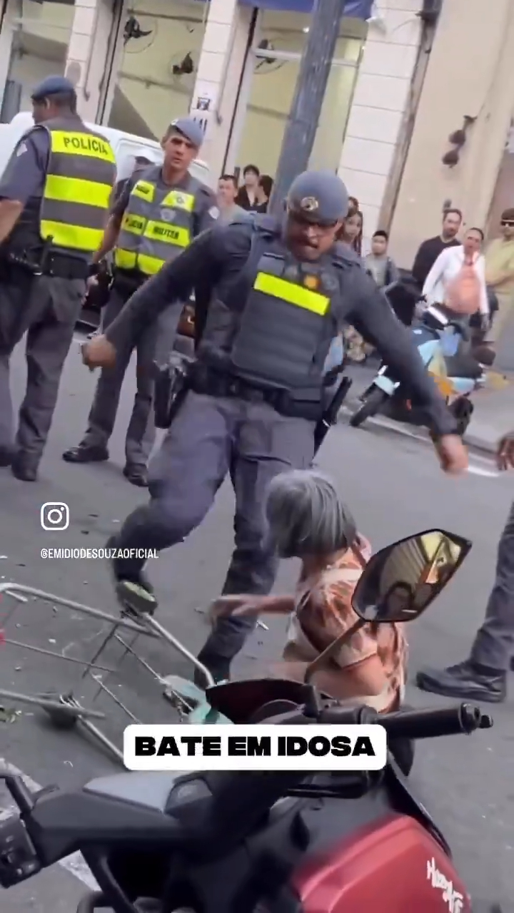 Post mostra polícia de SP supostamente agredindo idosa